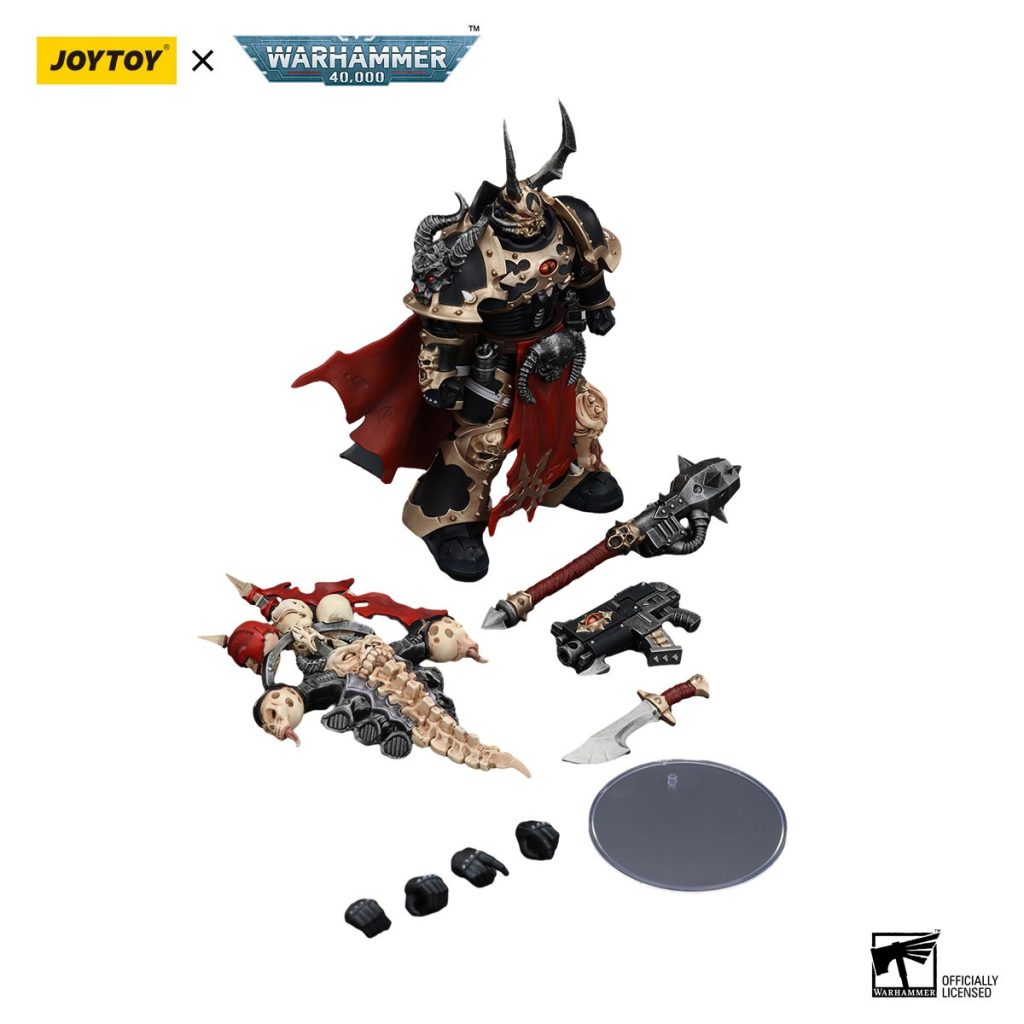 JoyToy WH40K - Chaos Space Marines Black Legion Chosen Champion with bolter and power maul - Image 6