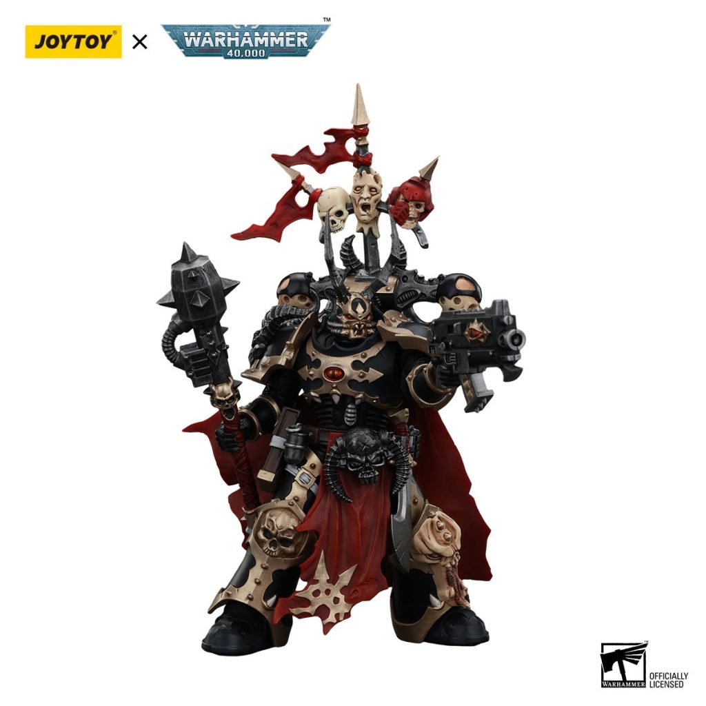 JoyToy WH40K - Chaos Space Marines Black Legion Chosen Champion with bolter and power maul - Image 5