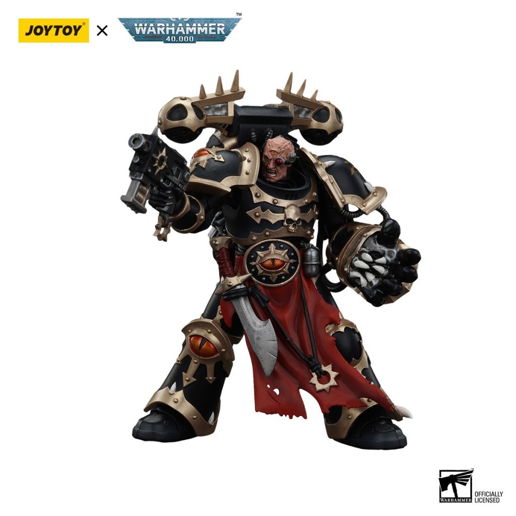JoyToy WH40K - Chaos Space Marines Black Legion Chosen with Bolt Pistol and Power Fist - Image 4