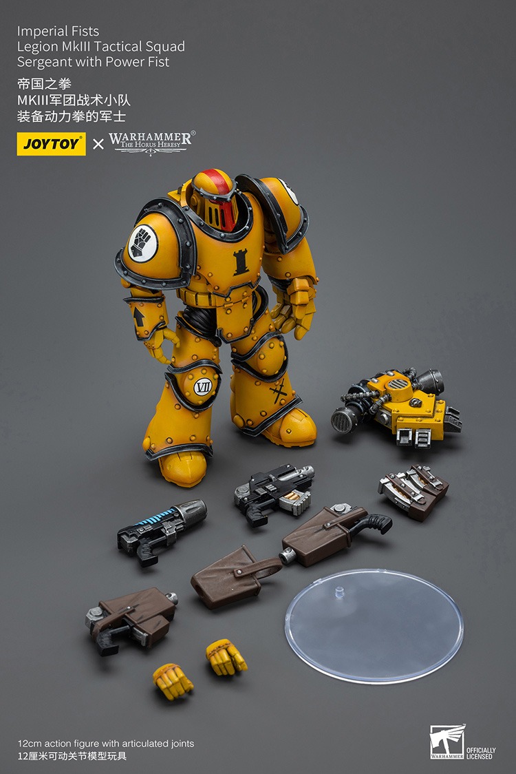 Imperial Fists MkIII Tactical Legionaries Sergeant with Power Fist 5 - JoyToy EU Store