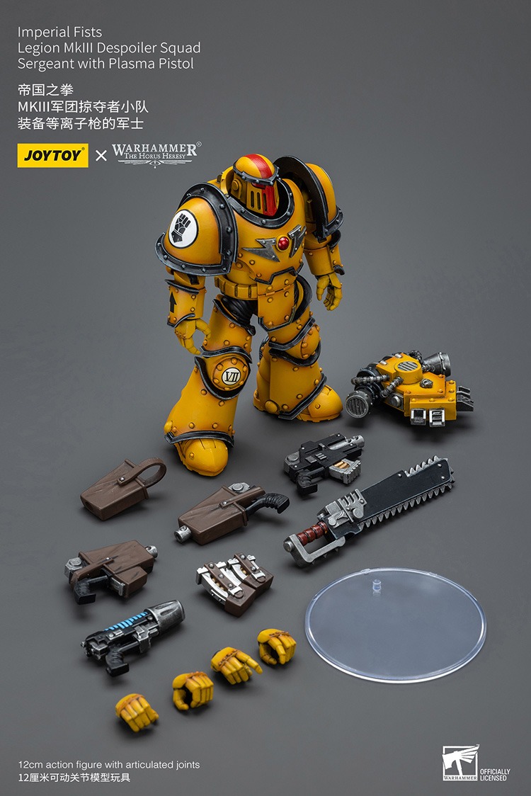 Imperial Fists Mklll Despoiler Legionaries Sergeant with Plasma Pistol 5 - JoyToy EU Store