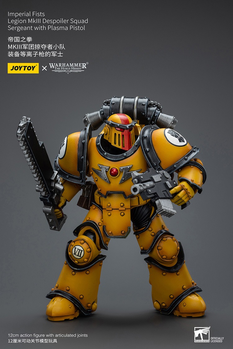 Imperial Fists Mklll Despoiler Legionaries Sergeant with Plasma Pistol 8 - JoyToy EU Store