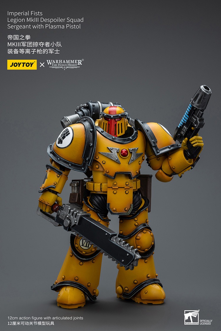 Imperial Fists Mklll Despoiler Legionaries Sergeant with Plasma Pistol 9 - JoyToy EU Store
