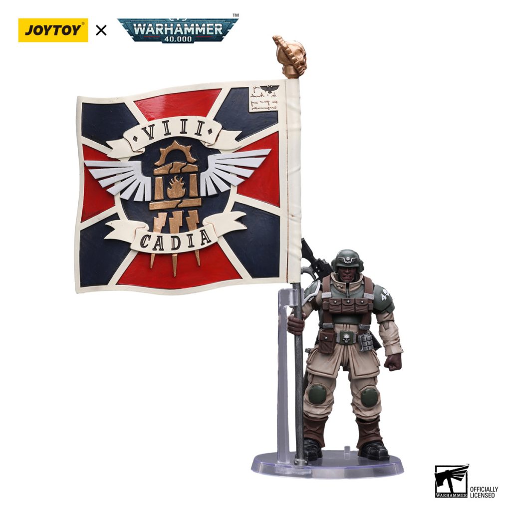 JoyToy WH40K - Astra Militarum Cadian Command Squad Veteran with Regimental Standard - Image 4