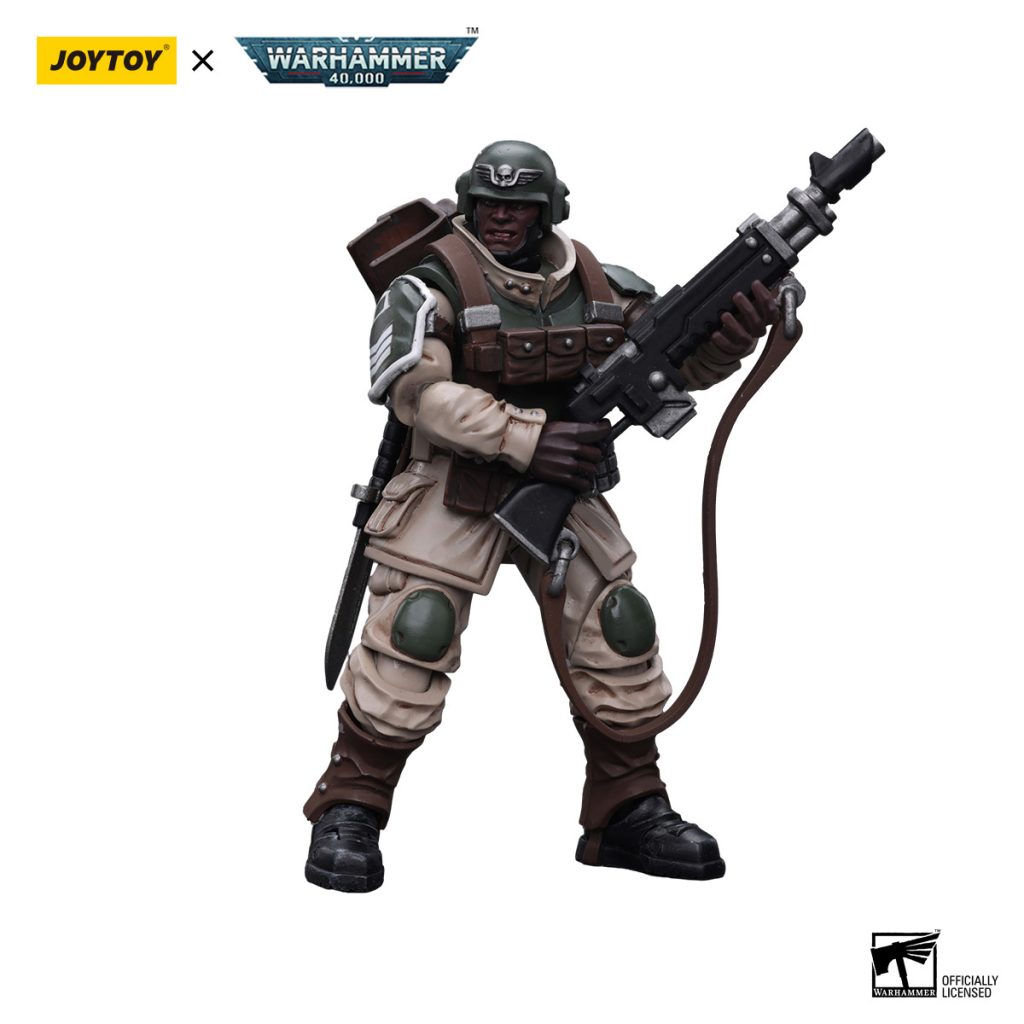 JoyToy WH40K - Astra Militarum Cadian Command Squad Veteran with Regimental Standard - Image 5
