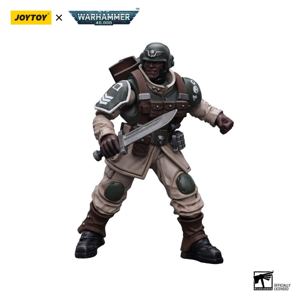 JoyToy WH40K - Astra Militarum Cadian Command Squad Veteran with Regimental Standard - Image 6