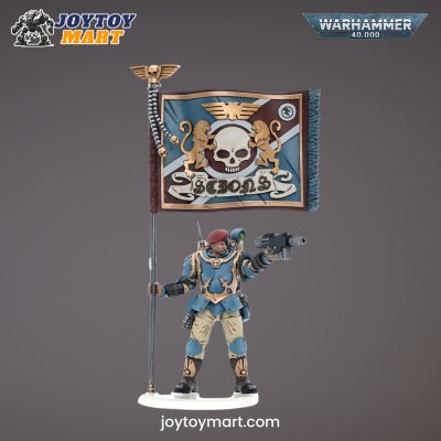 JoyToy WH40K - Astra Militarum Tempestus Scions Command Squad 55th Kappic Eagles Banner Bearer