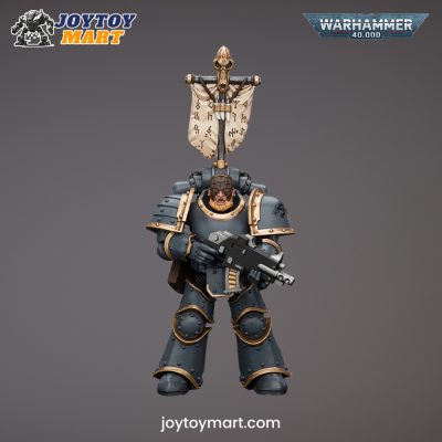 JoyToy WH40K - Space Wolves Grey Slayer Pack Grey Slayer With Legion Vexilla