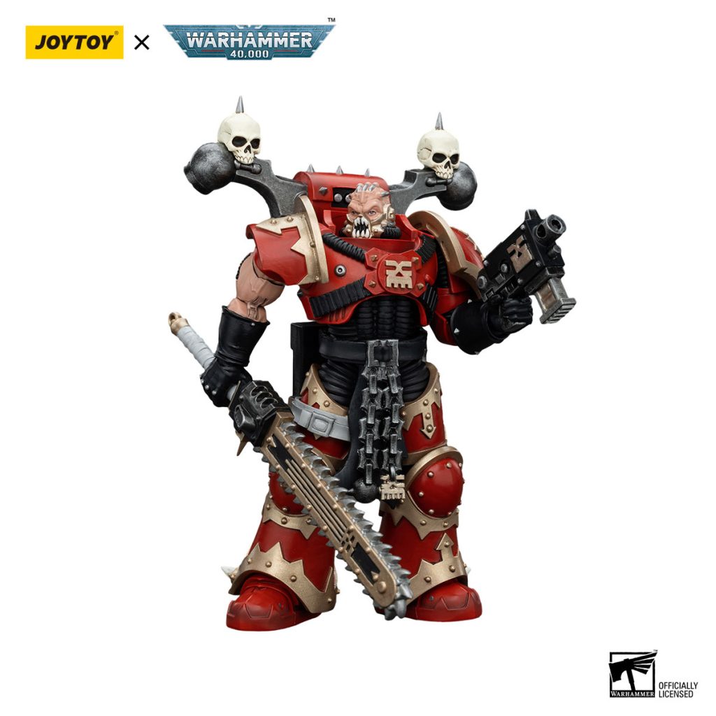 JoyToy WH40K - World Eaters Khorne Berzerker with Eviscerator Chainsword - Image 6