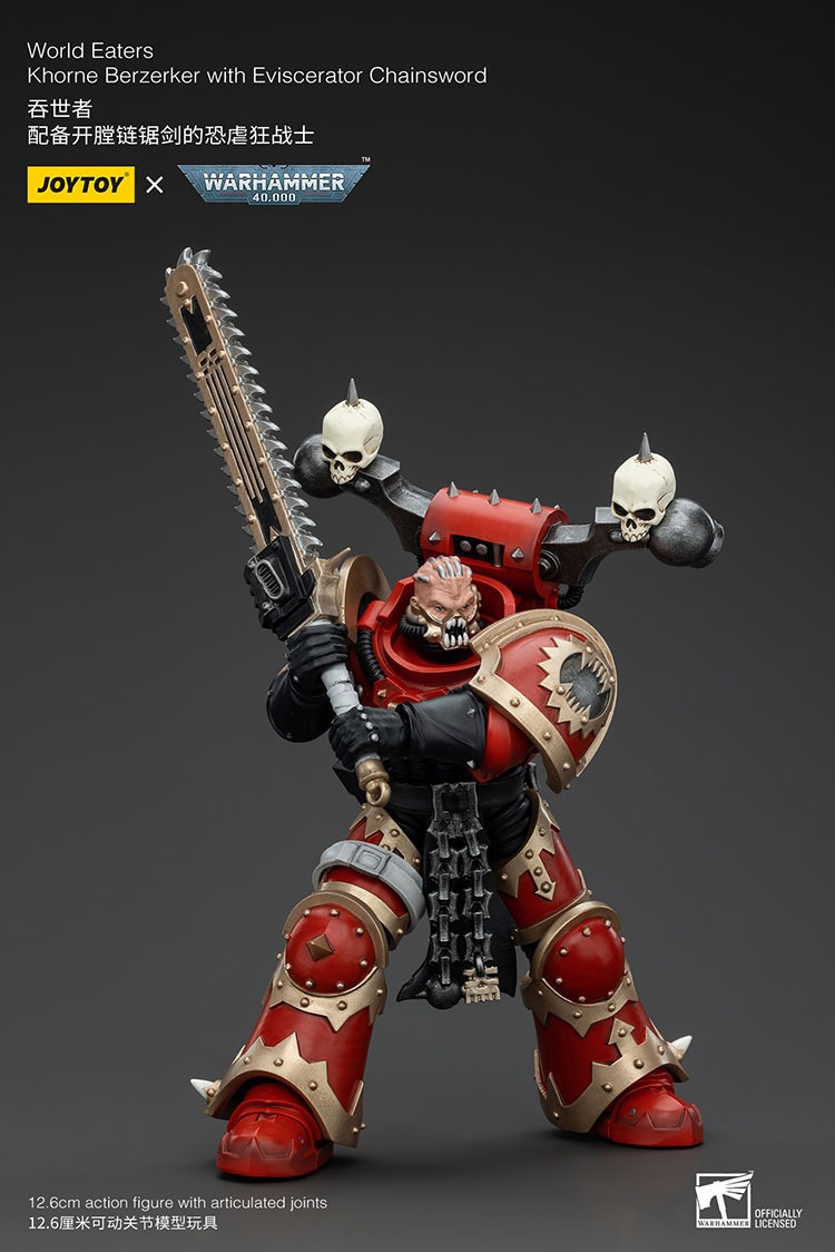 JoyToy World Eaters Khorne Berzerker with Eviscerator Chainsword 1 - JoyToy UK Store