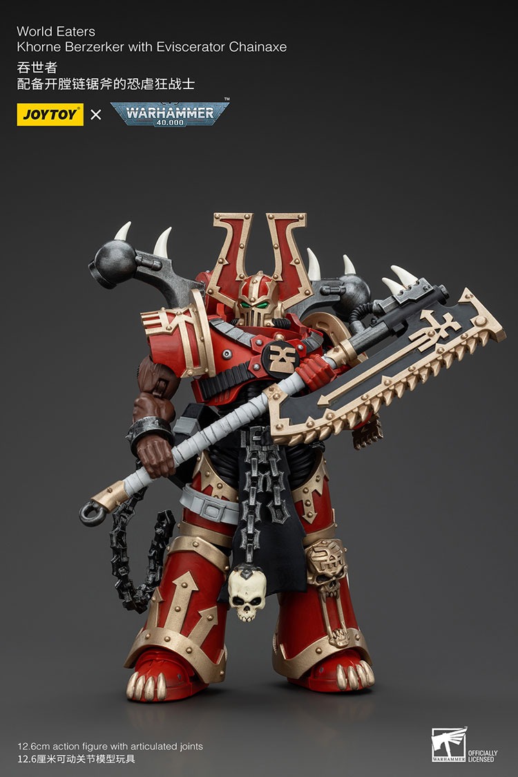 JoyToy World Eaters Khorne Berzerker with Eviscerator Chainsword 10 - JoyToy UK Store