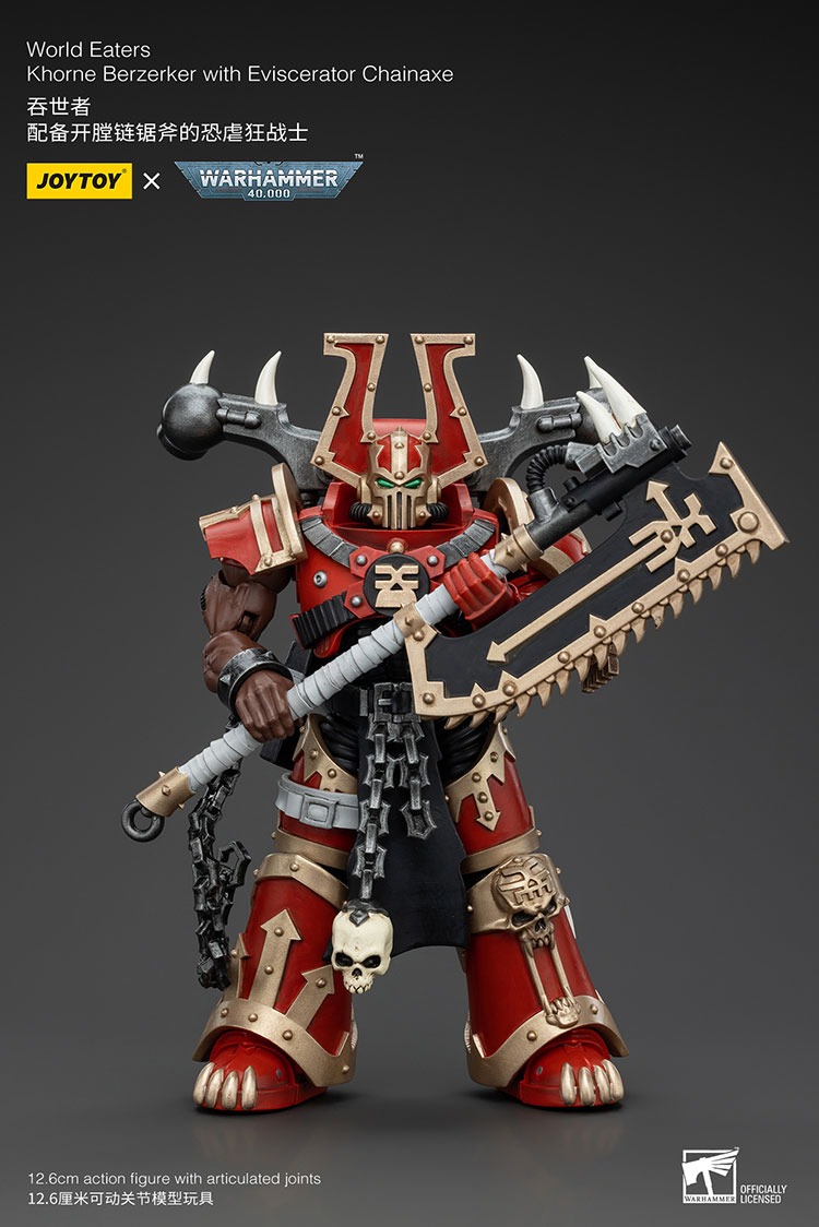 JoyToy World Eaters Khorne Berzerker with Eviscerator Chainsword 11 - JoyToy UK Store