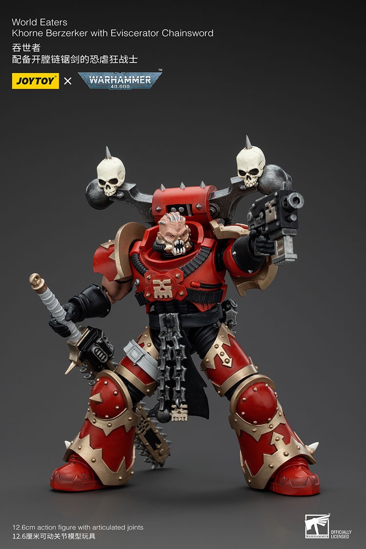 JoyToy World Eaters Khorne Berzerker with Eviscerator Chainsword 2 - JoyToy UK Store