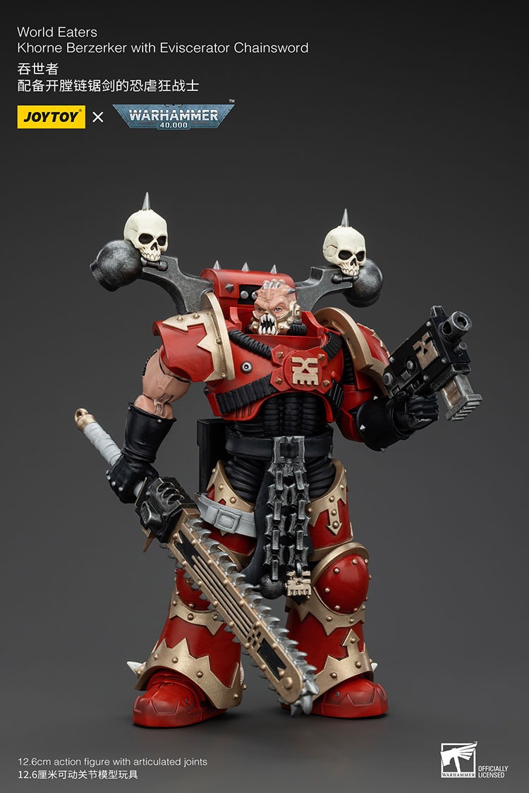 JoyToy World Eaters Khorne Berzerker with Eviscerator Chainsword 4 - JoyToy UK Store