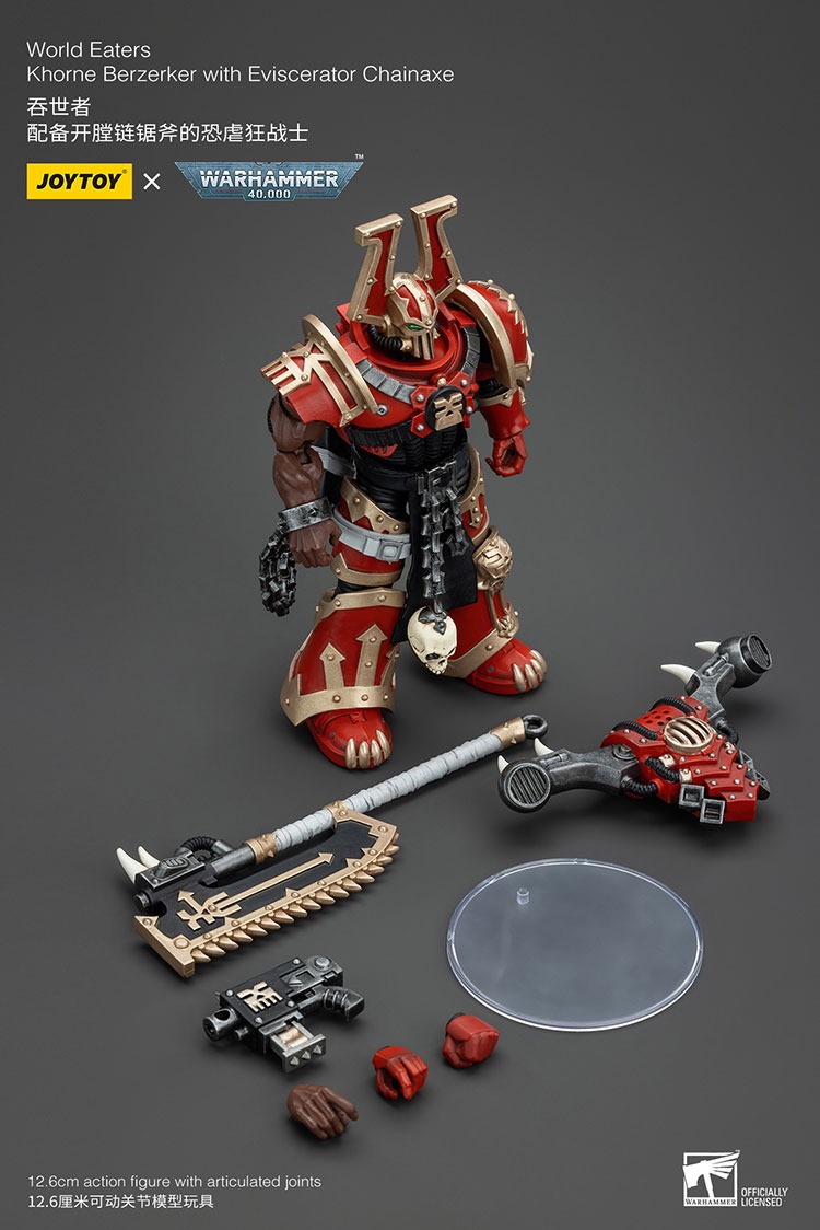 JoyToy World Eaters Khorne Berzerker with Eviscerator Chainsword 6 - JoyToy UK Store
