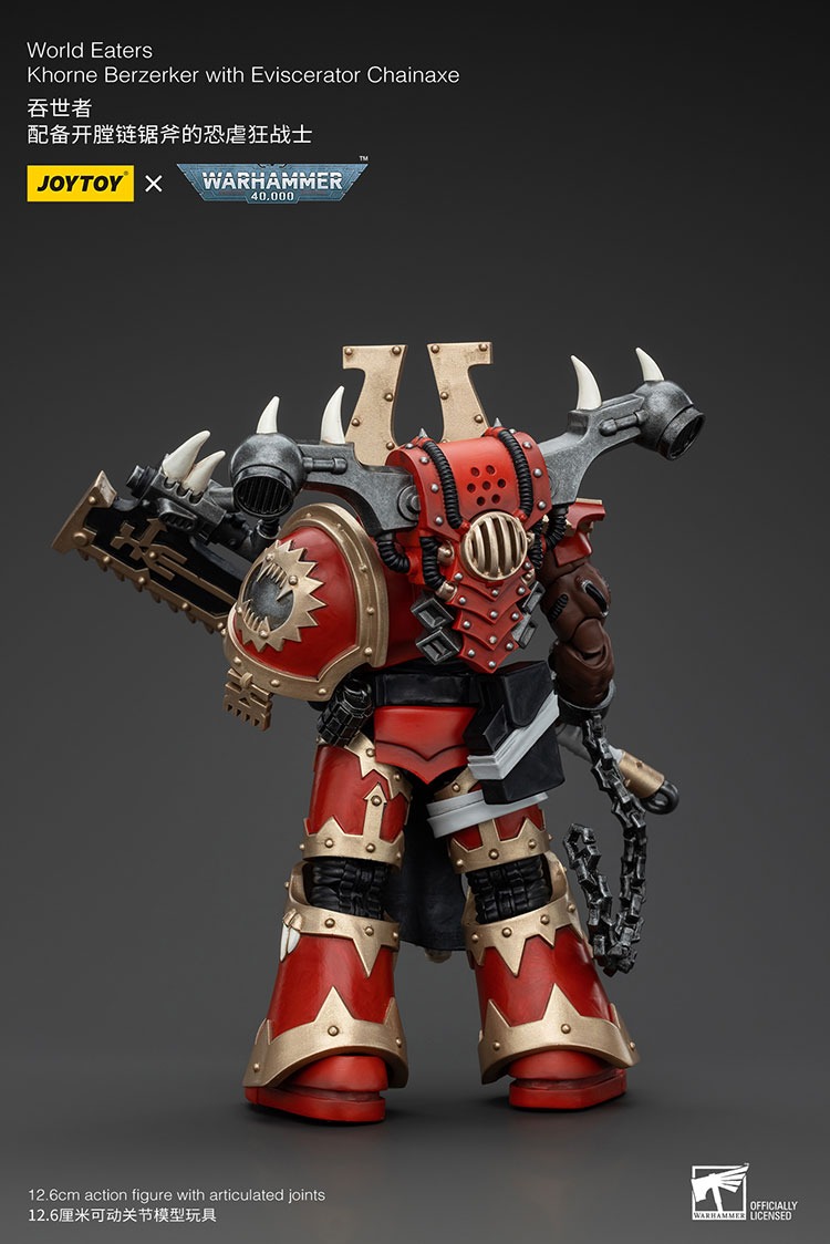 JoyToy World Eaters Khorne Berzerker with Eviscerator Chainsword 7 - JoyToy UK Store