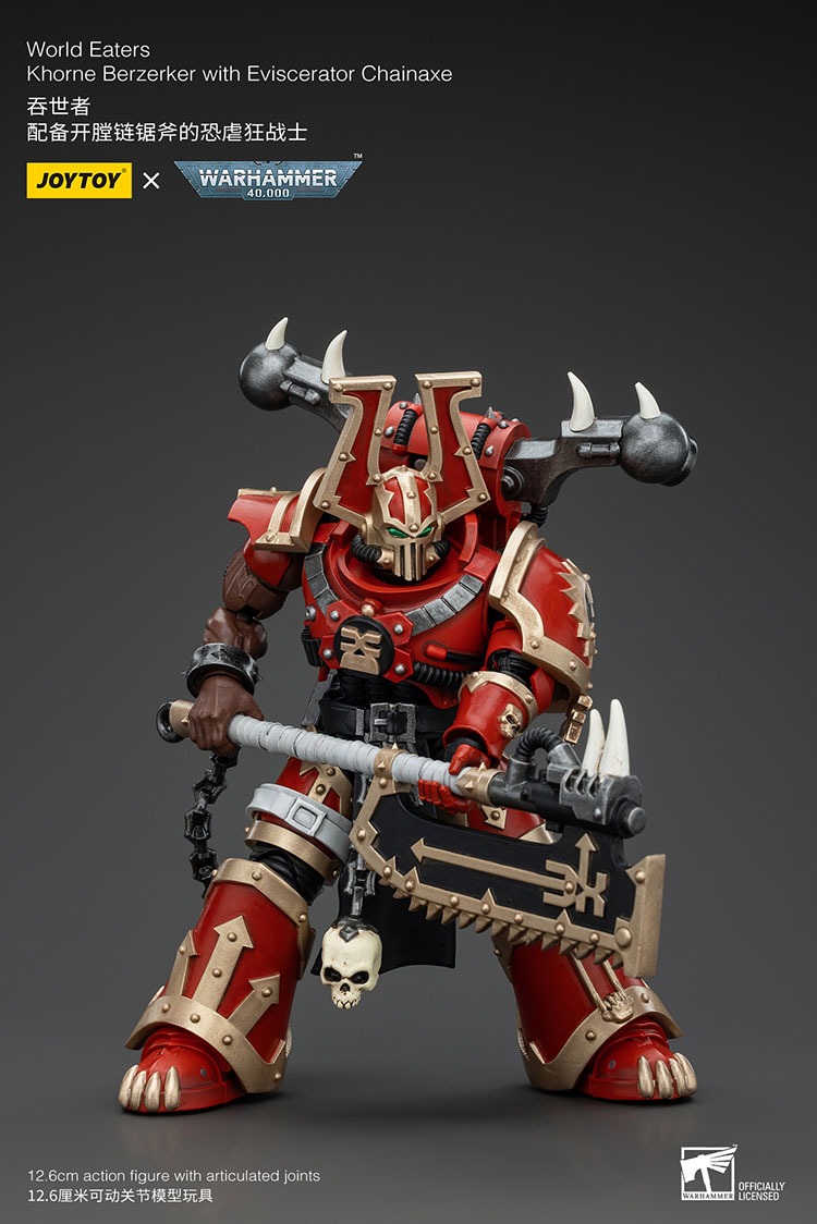 JoyToy World Eaters Khorne Berzerker with Eviscerator Chainsword 8 - JoyToy UK Store