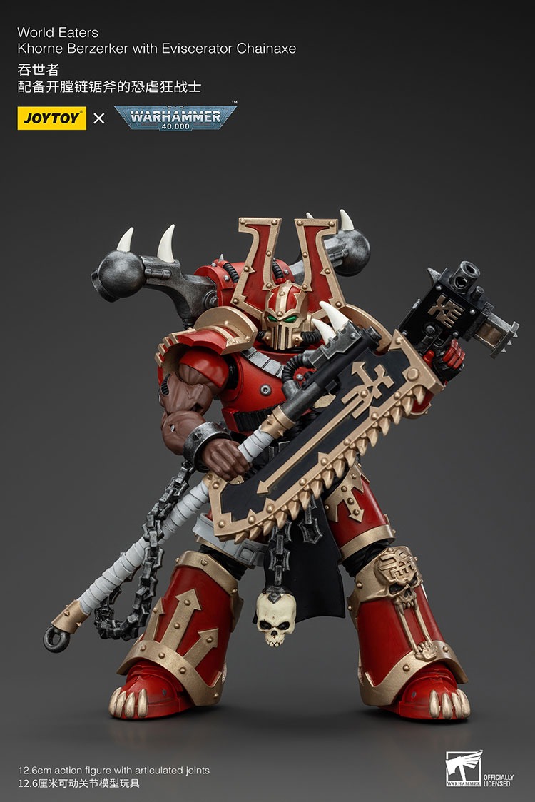 JoyToy World Eaters Khorne Berzerker with Eviscerator Chainsword 9 - JoyToy UK Store