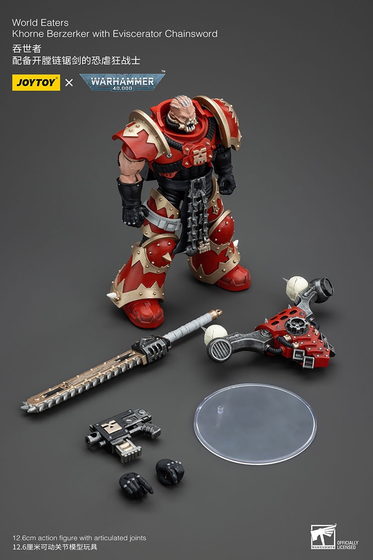 JoyToy World Eaters Khorne Berzerker with Eviscerator Chainsword - JoyToy UK Store