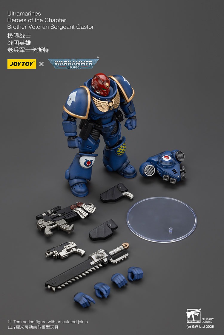 Joytoy WH40K Ultramarines Heroes of the Chapter Brother Veteran Sergeant Castor 1 - JoyToy EU Store
