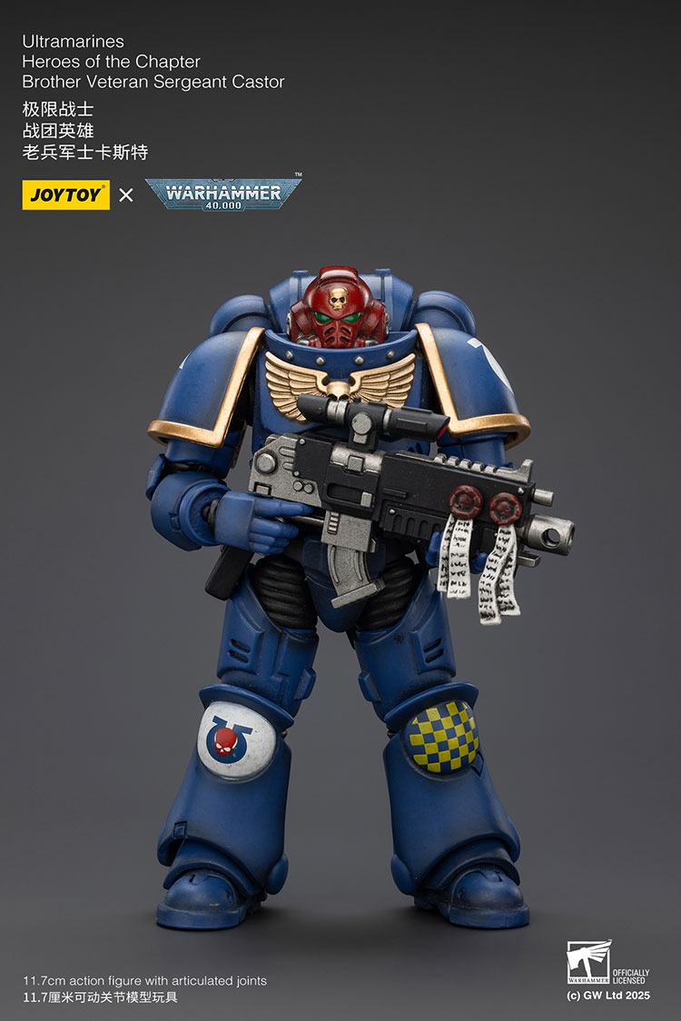 Joytoy WH40K Ultramarines Heroes of the Chapter Brother Veteran Sergeant Castor 9 - JoyToy EU Store