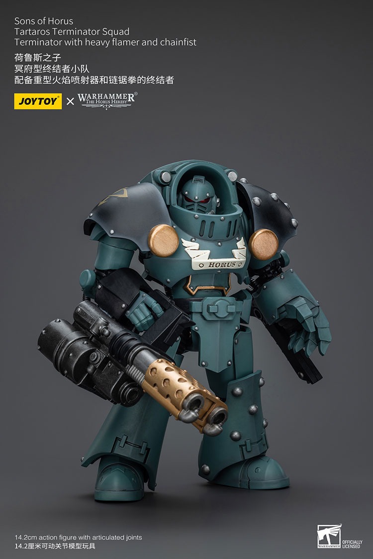 Sons of Horus Tartaros Terminator Squad Terminator with Heavy Flamer and Chainfis 8 - JoyToy EU Store