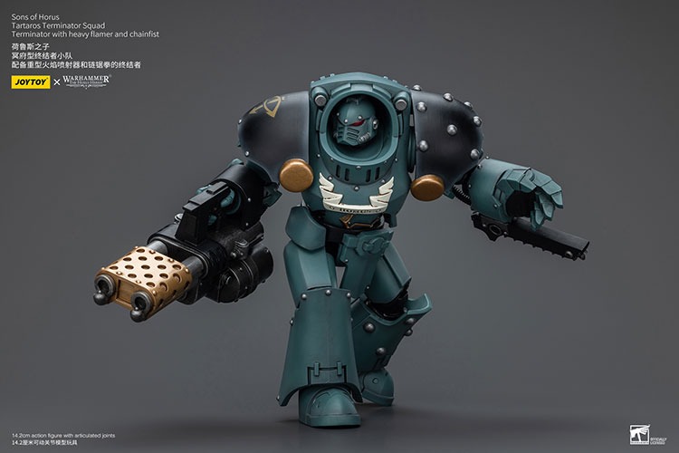 Sons of Horus Tartaros Terminator Squad Terminator with Heavy Flamer and Chainfis 9 - JoyToy EU Store