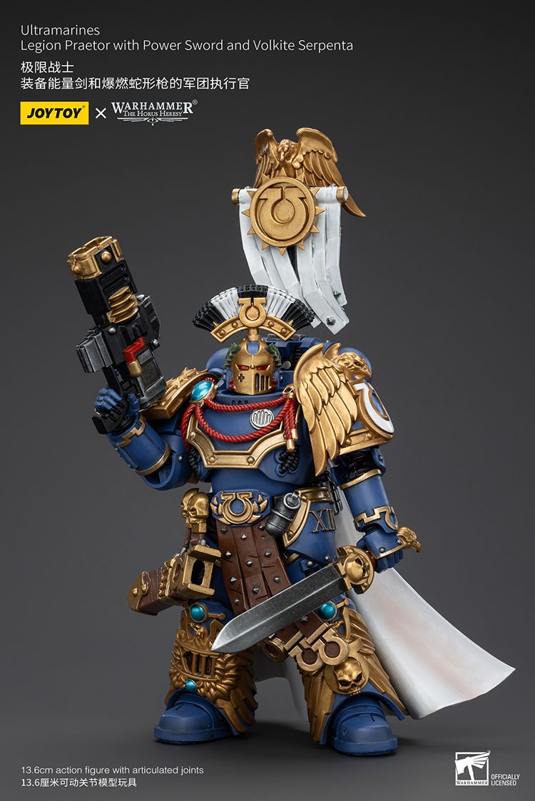 Ultramarines Legion Praetor with Power Sword and Volkite Serpenta 7 - JoyToy EU Store