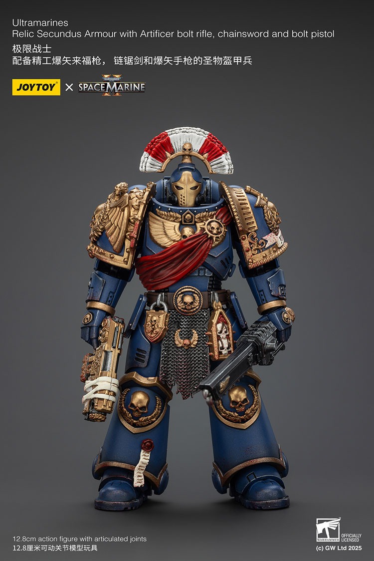 Ultramarines Relic Secundus Armour with Artificer Bolt RifleChainsword and Bolt Pistol 10 - JoyToy Mart