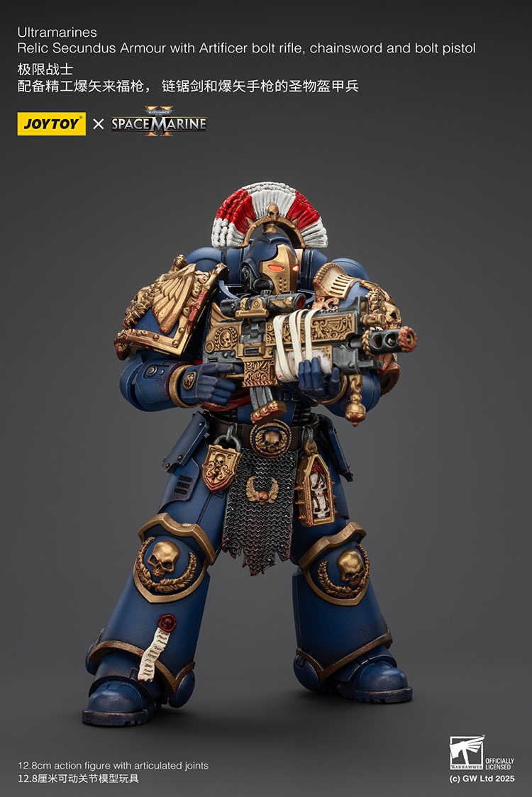 Ultramarines Relic Secundus Armour with Artificer Bolt RifleChainsword and Bolt Pistol 2 - JoyToy Mart