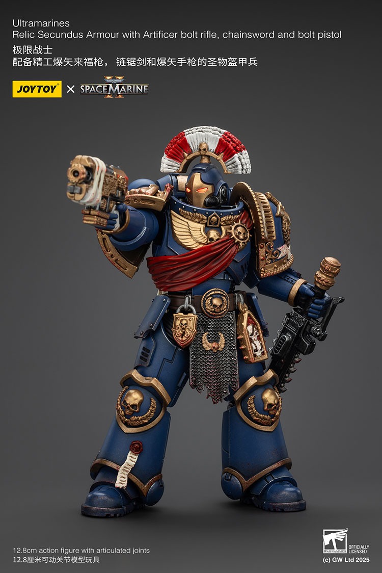 Ultramarines Relic Secundus Armour with Artificer Bolt RifleChainsword and Bolt Pistol 3 - JoyToy Mart