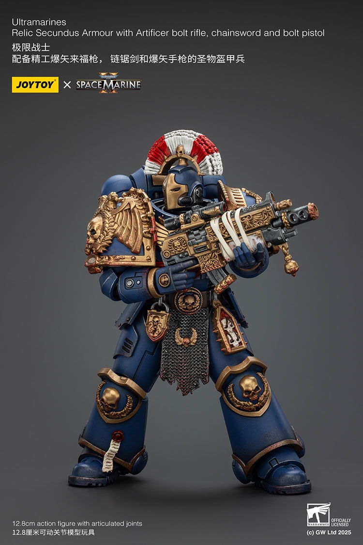 Ultramarines Relic Secundus Armour with Artificer Bolt RifleChainsword and Bolt Pistol 7 - JoyToy Mart