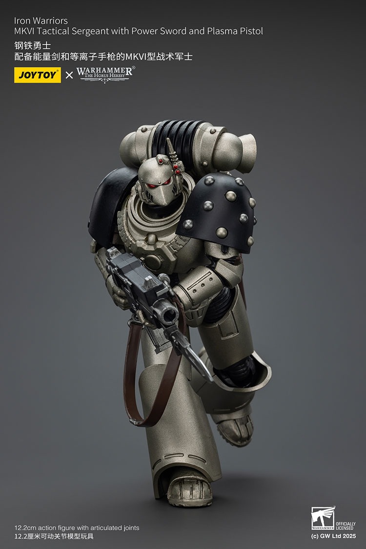 Iron Warriors MKVI Tactical Sergeant with Power Sword and Plasma Pistol 3 - JoyToy Mart