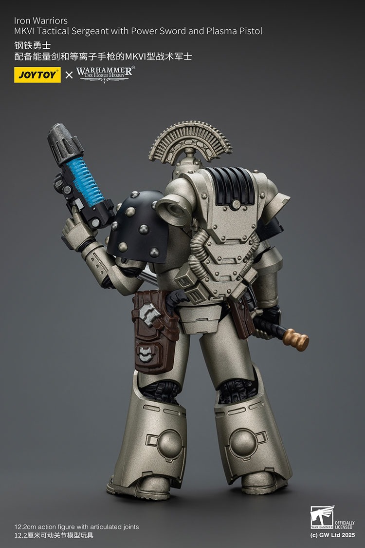 Iron Warriors MKVI Tactical Sergeant with Power Sword and Plasma Pistol 8 - JoyToy Mart