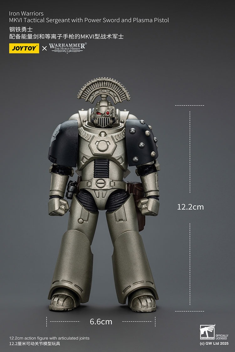 Iron Warriors MKVI Tactical Sergeant with Power Sword and Plasma Pistol - JoyToy Mart