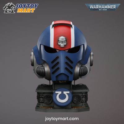 JoyToy WH40K - Ultramarines Lieutenant Titus' MkX Helmet & Display Stand