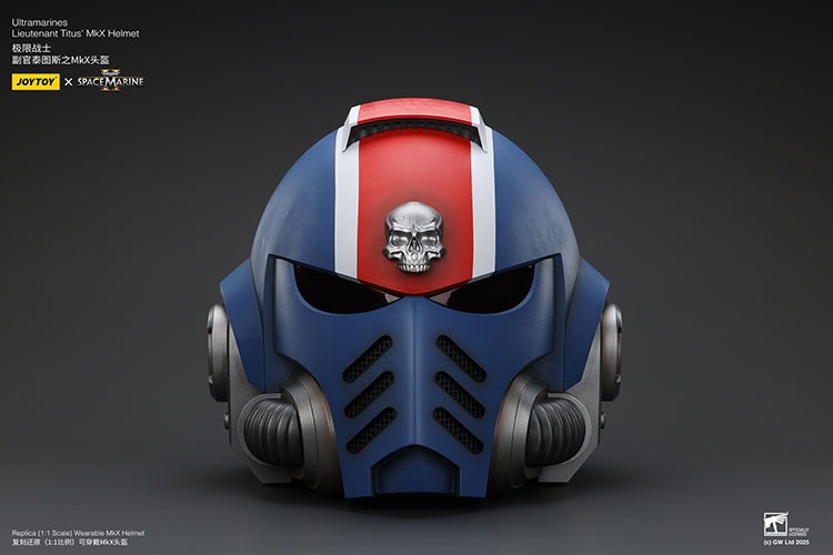 Ultramarines Lieutenant Titus MkX Helmet 2 - JoyToy Mart