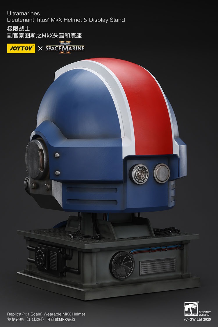 Ultramarines Lieutenant Titus MkX Helmet Display Stand 14 - JoyToy Mart