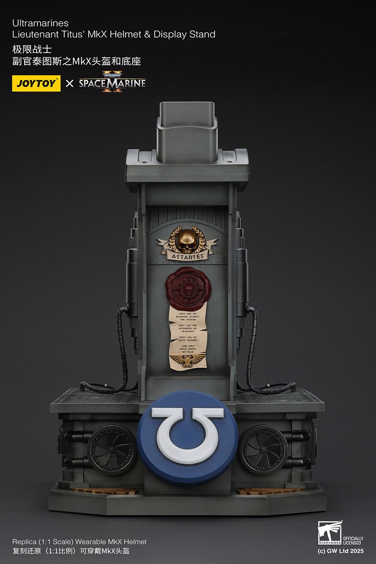 Ultramarines Lieutenant Titus MkX Helmet Display Stand 8 - JoyToy Mart